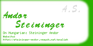 andor steininger business card
